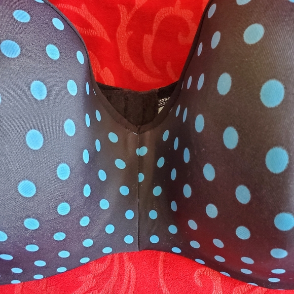 42G - Addition-Elle - Black + Blue Polkadot Underwire Tshirt Bra - EUC - Picture 5 of 8